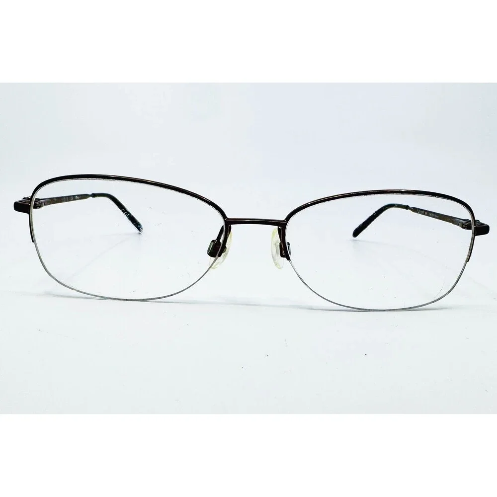 Elle Eyeglasses Frames Womens Brown Semi Rimless EL13373 54-16-135